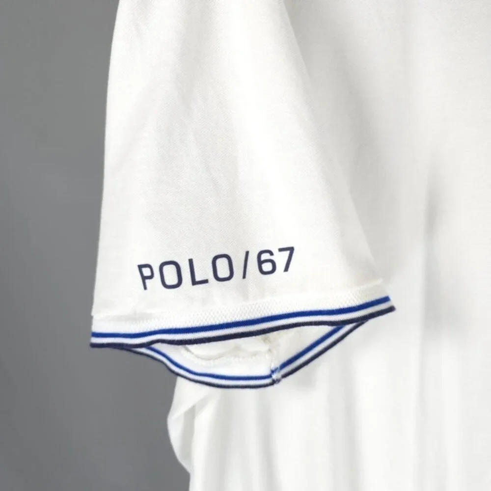 POLO RALPH LAUREN CUSTOM SLIM FIT POLO/67 Rubber‎ Pony Logo Mesh Polo Shirt XXL